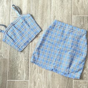 Two-Piece Plaid Set